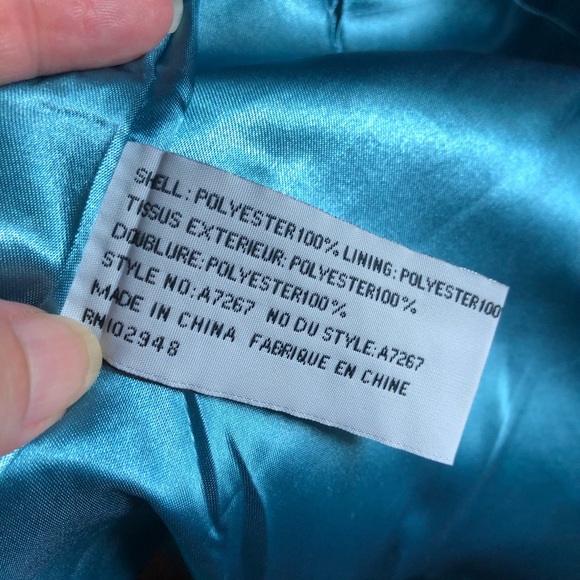 Tulle teal lightweight peacoat junior size Small - Picture 6 of 7